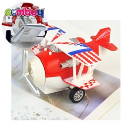 KB007308 KB007309 - Diecast alloy lighting sound pull back toys metal plane model aircraft
